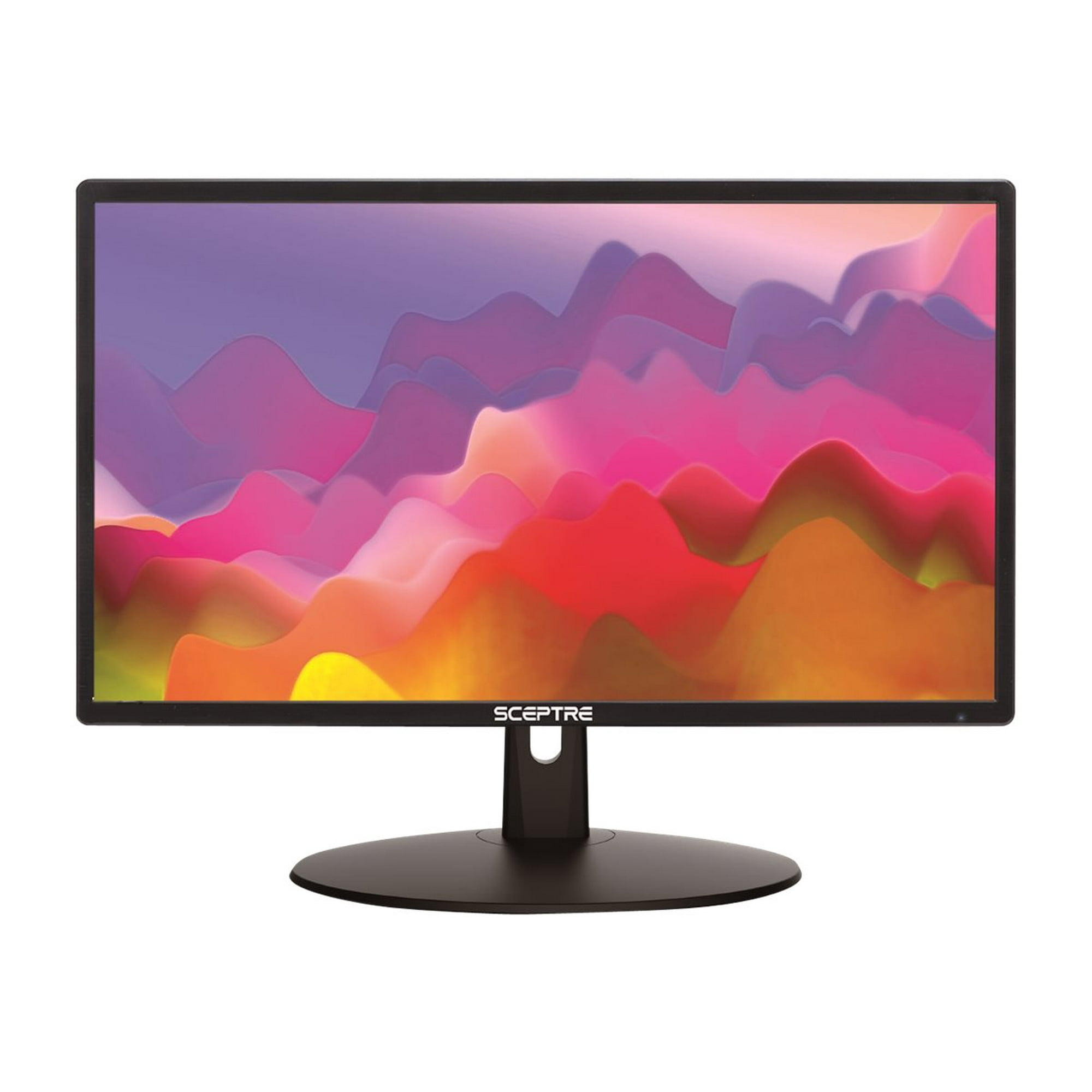 A black computer monitor