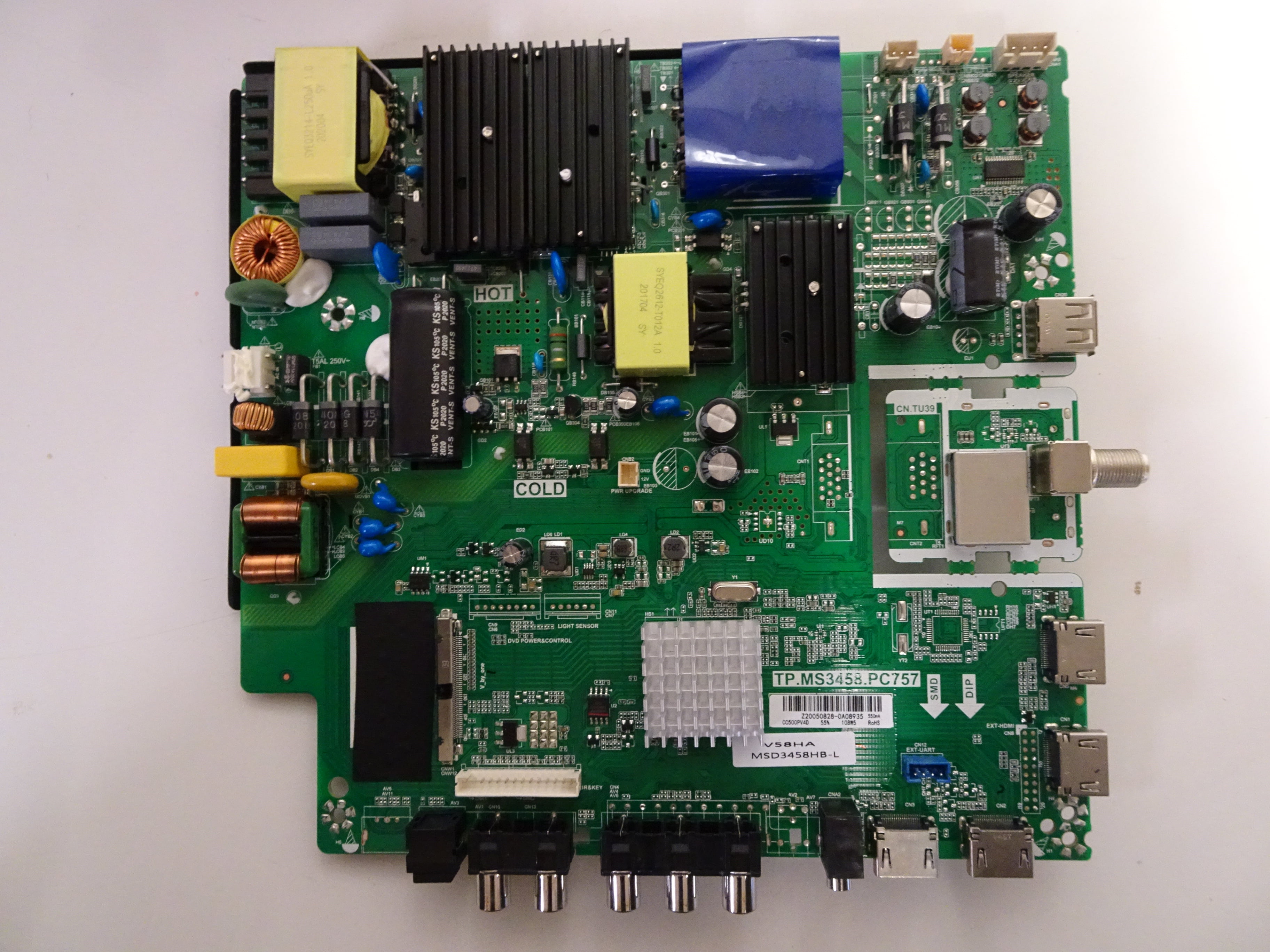 Sceptre U515CVUMR W50 Main Board (TP.MS3458.PC757, MSD3458HBL