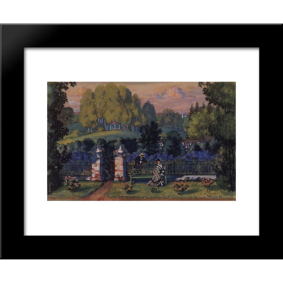 Scetch for Ostrovsky's Wolves and Sheep 20x24 Framed Art Print by Boris Kustodiev