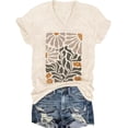 thumbnail image 1 of Scgirl Womens Short Sleeve V Neck T Shirts Wildflower Shirts Summer Graphic Tee Tops, 1 of 1