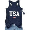 thumbnail image 1 of Scgirl Womens Sleeveless Crew Neck Tank Tops American Flag Shirts Summer Graphic Tee Tops, 1 of 1