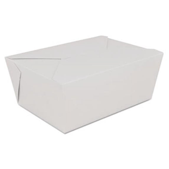 Sch 0774 ChampPak Retro Carryout Boxes, White - 7.3 x 5.5 x 3.5