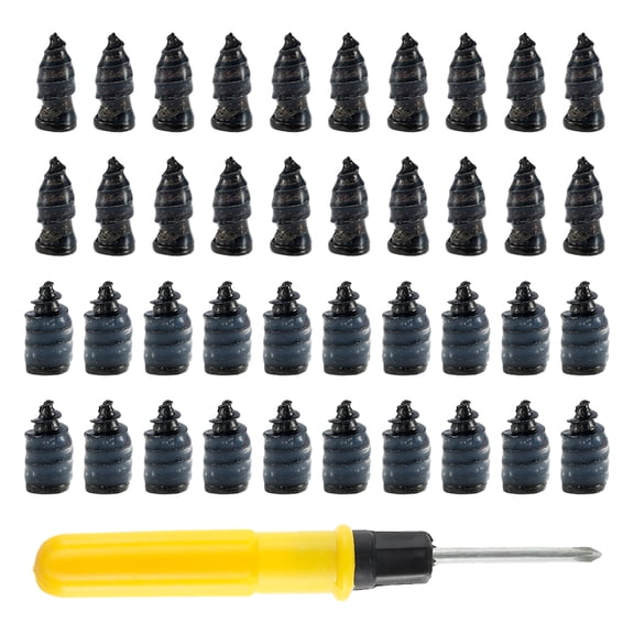 SchSin 40pcs Tire Repair Rubber Nail Tire Repair Rubber Screws for Car Auto Motorcycle