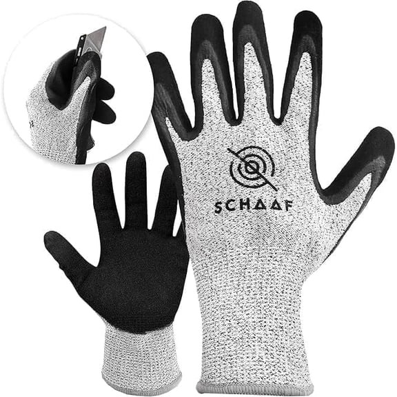 Schaaf Tools Cut Resistant Safety Gloves, Flexible Work Gloves for Wood Carving and Craft Protection, 1 Pair