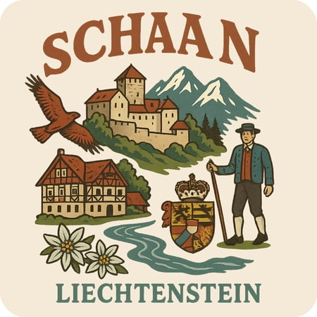 Schaan Liechtenstein Keepsakes Souvenir Vinyl Sticker – Destination Travel Keepsake Collectible (3-Inches Wide)