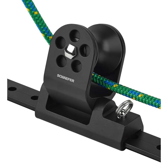 Schaefer Marine 32-97 Schaefer Twin Sheet Block F/1-1/4" T-track - Black