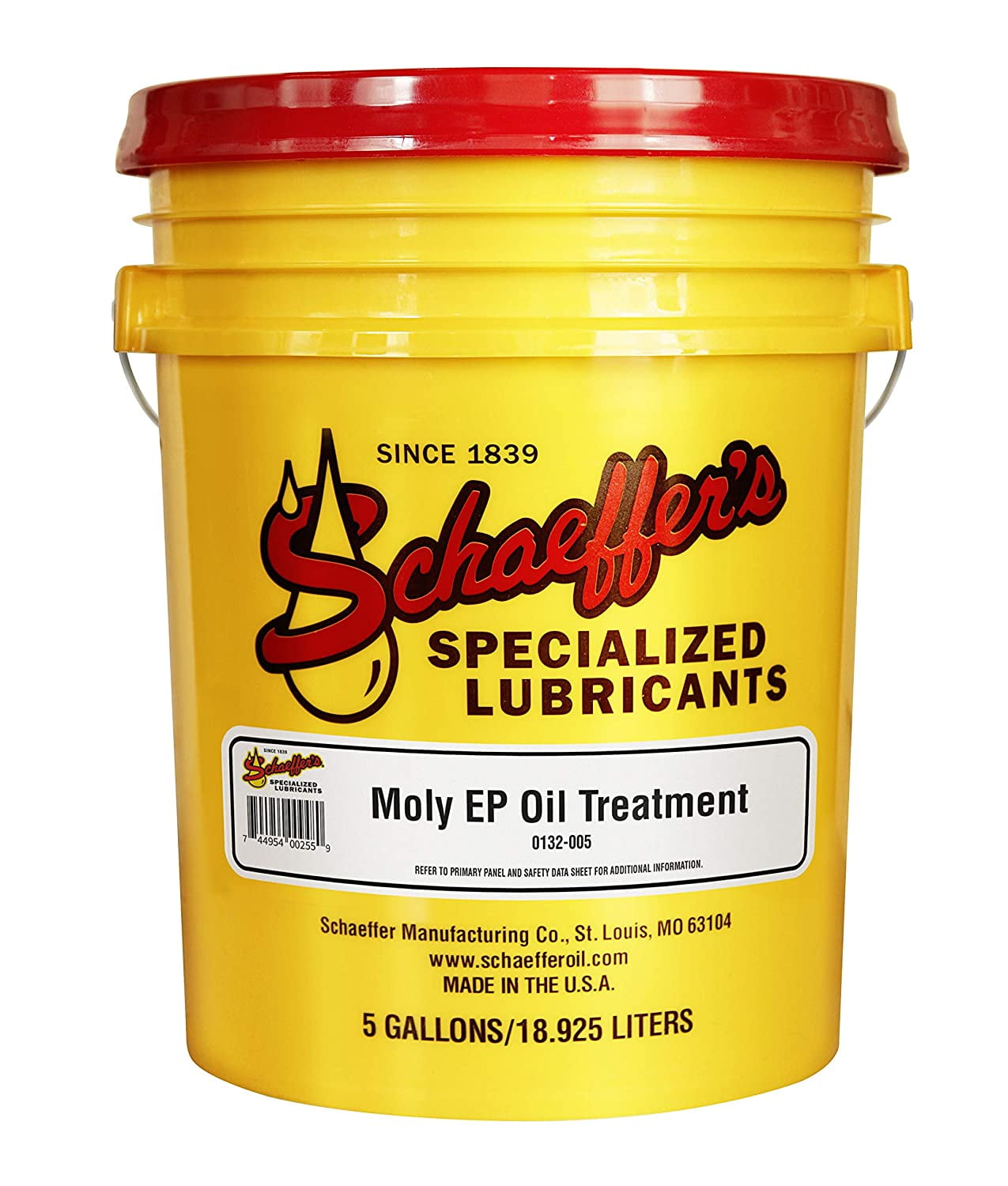 Schaeffer Manufacturing Co. 0132-005 Moly EP Oil, Treatment, 5-Gal Pail