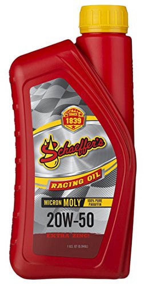 Schaeffer Manufacturing Co. 0191-012S Micron Moly Racing Oil, 20W-50, 1 Quart