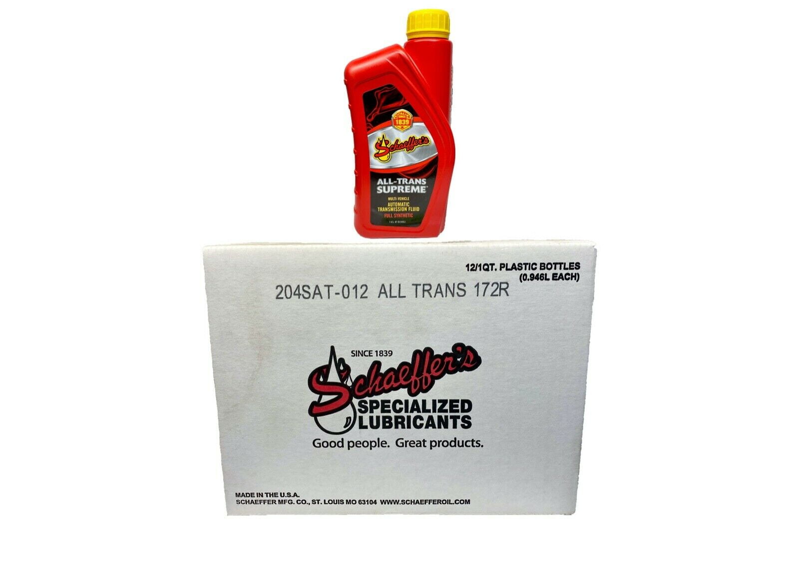 Schaeffer Oil 204SAT All-Trans Supreme Vehicle Auto Transmission Fluid 12 Quarts