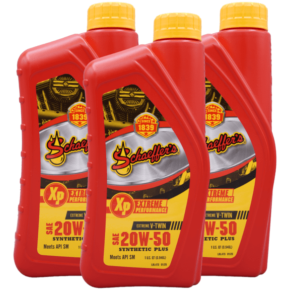 Schaeffers 0707-012 Extreme V-Twin 20W-50 Synthetic Plus Racing Oil, 3 Quarts
