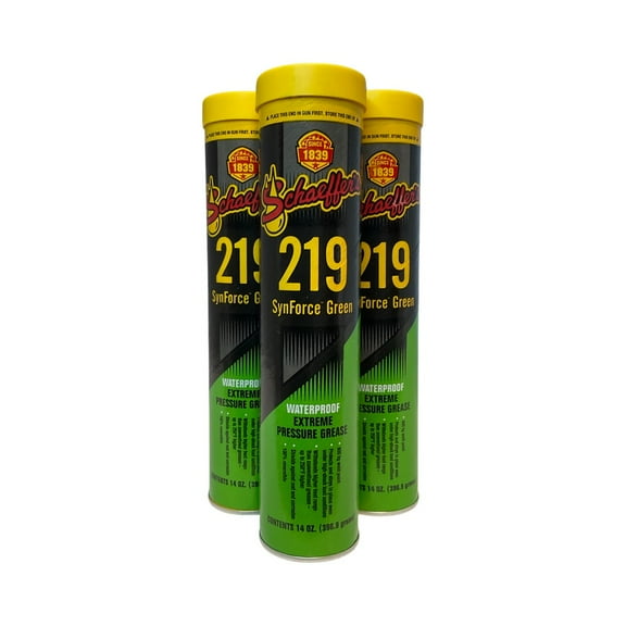 Schaeffer's 219 3 Pack Synforce Green Waterproof Grease Synthetic Wheel Bearing