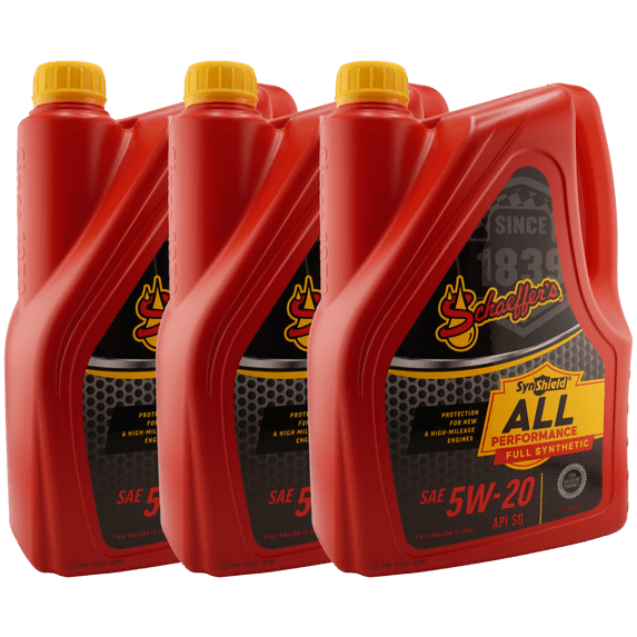 Schaeffer's 6520 SynShield All Performance Full Synthetic 5W-20 Engine Oil, 1 Gal - 3 Pack