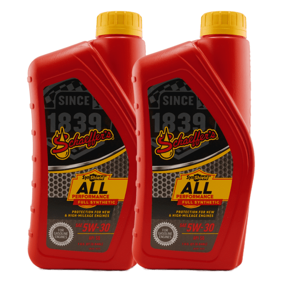 Schaeffer's 6530 SynShield All Performance Full Synthetic 5W-30 Engine Oil, 1 Qt. - 2 Pack