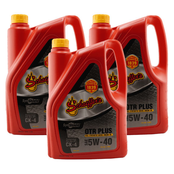 Schaeffer's 9000 SynShield OTR Plus Full Synthetic 5W-40 Diesel Oil, 1 Gal. - Pack of 3