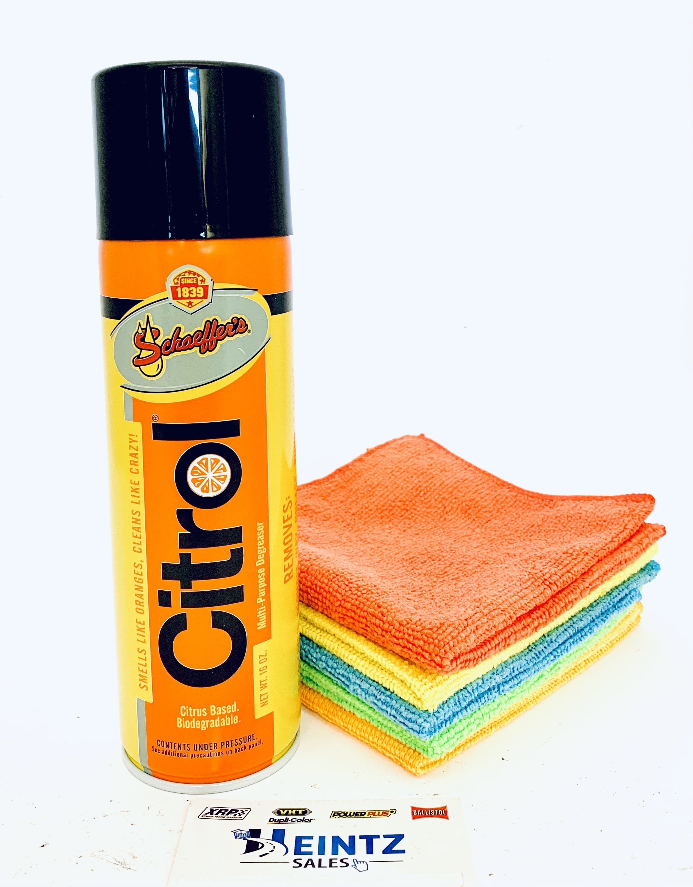Schaeffer's Citrol 266 16oz MultiPurpose Degreaser Cleaner + 5 Microfiber  Cloths