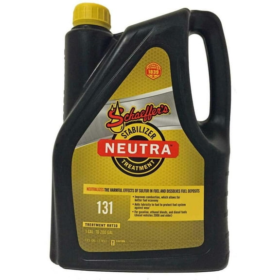 Schaeffer's Oil 131 NEUTRA Fuel Stabilizer Treatment for Car/Auto - 1 Gallon