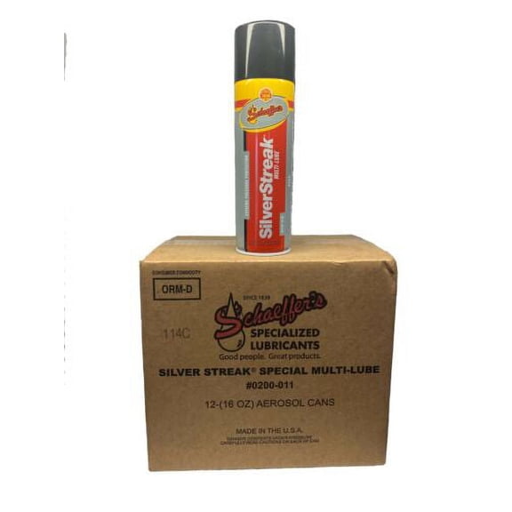 Schaeffer's Oil 200 Silver Streak Multi-Lube Ultralight Spray 16 oz - 12 Cans