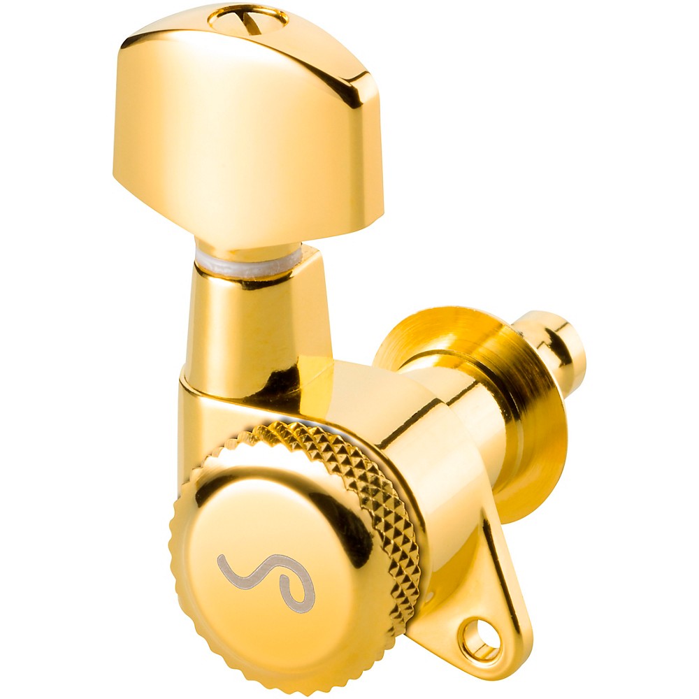 Schaller M6 135 Locking 6 inline Tuners Gold - image 1 of 1