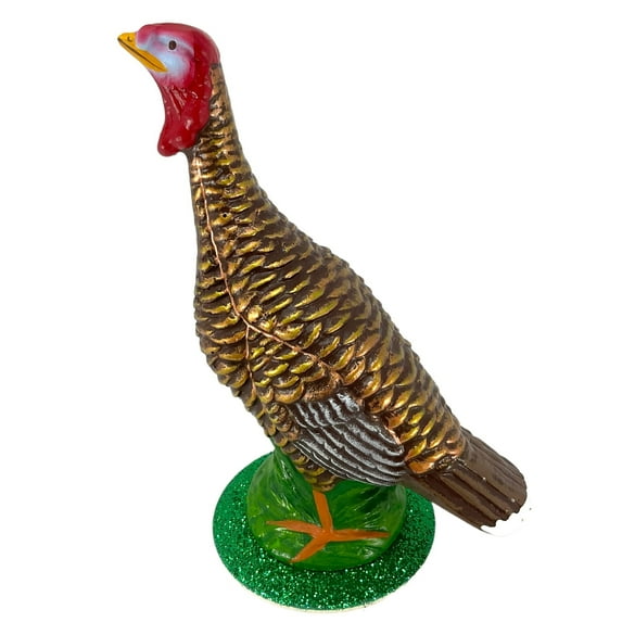 Schaller Paper Mache Female Thanksgiving Turkey Decoration Handcrafted Germany
