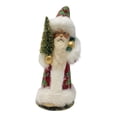 thumbnail image 1 of Schaller Red Beaded Holly Leaf Santa Christmas Paper Mache Candy Container 1 pc, 1 of 9