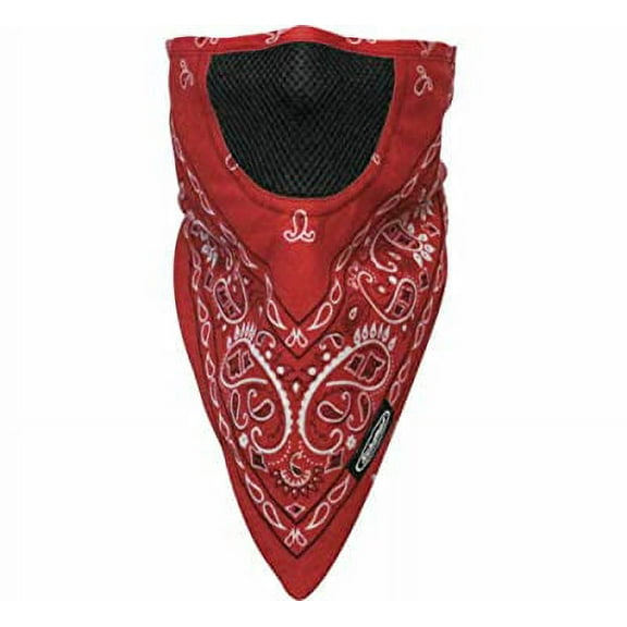 Schampa & Dirt Skins Facefit Facemask (One Size Fits Most, Red Paisley)