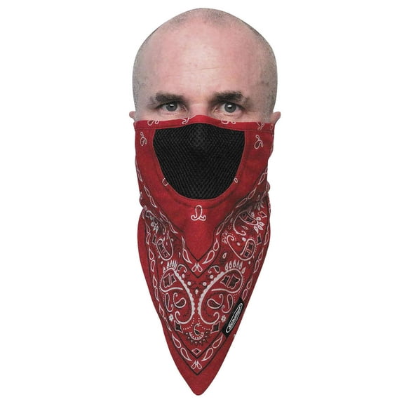Schampa FaceFit Hook and Loop Paisley Facemask Red