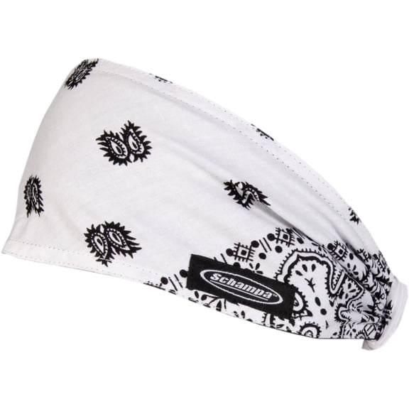 Schampa Mini Doo-Z Paisley Headwrap White/Black