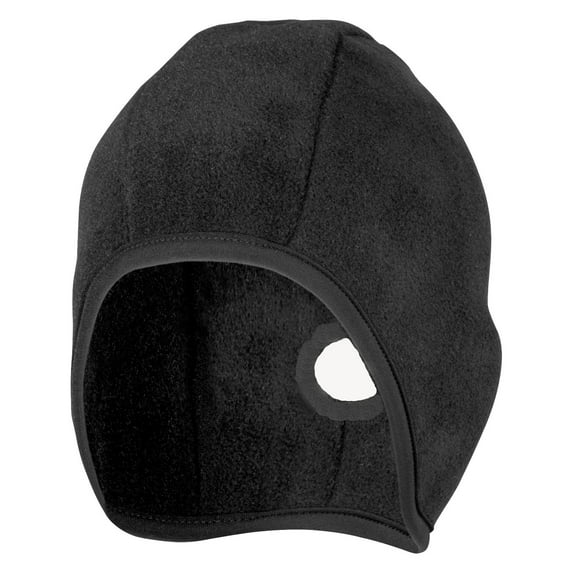 Schampa Skull Fleece Cap with Ponytail Holder Black