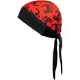 thumbnail image 1 of Schampa Z-Wraps Stretch Headwrap (Red Skull), 1 of 1