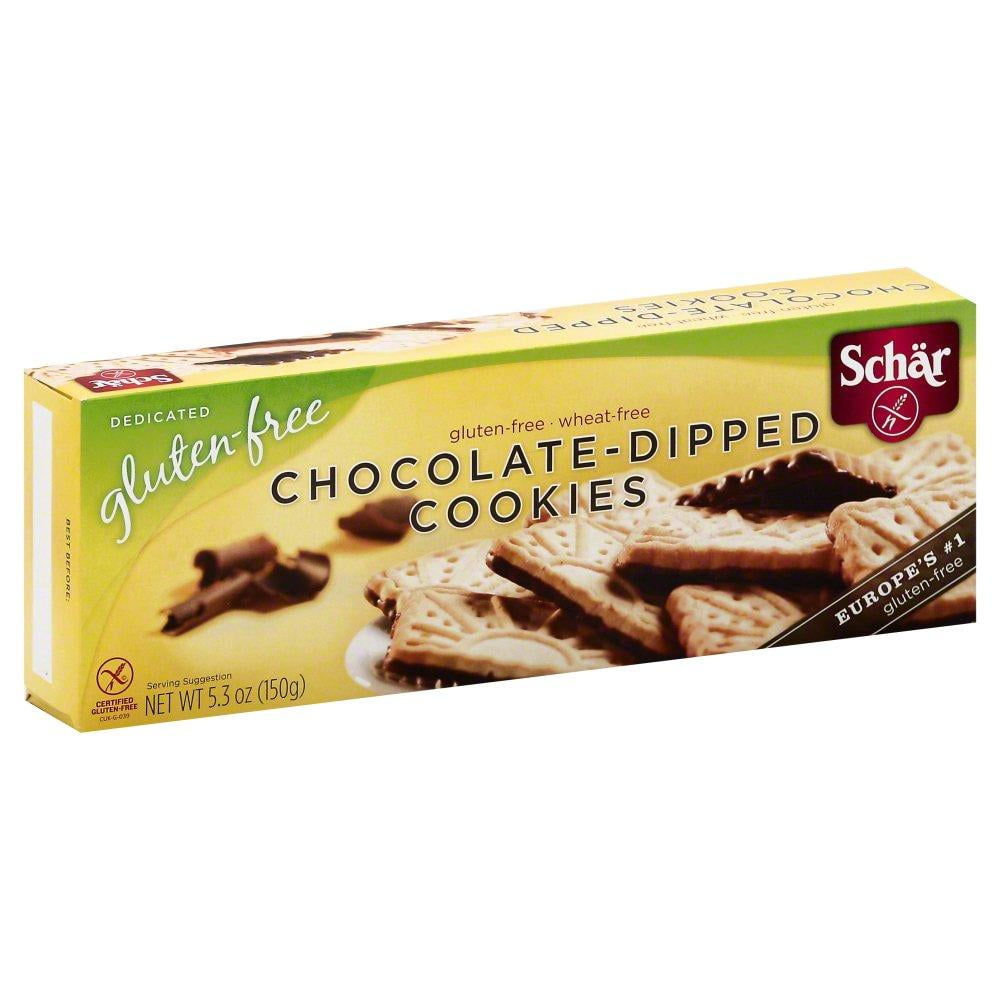 Schar Chocolate Dipped Cookies, 3.53 Oz (Pack of 12) - Walmart.com