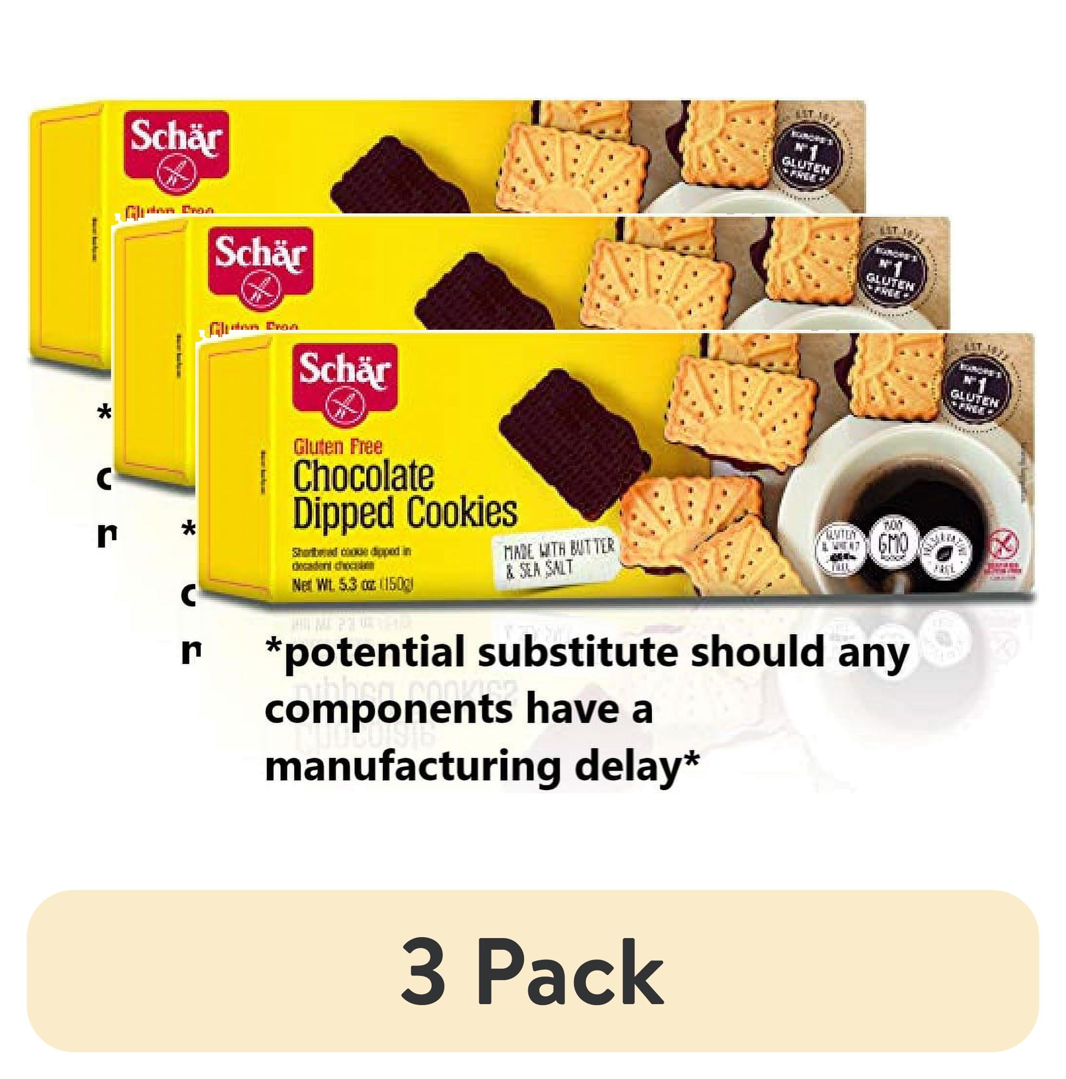 (3 pack) Schar Chocolate-Dipped Cookies, 5.3 Oz Box | 4 Count - Walmart.com