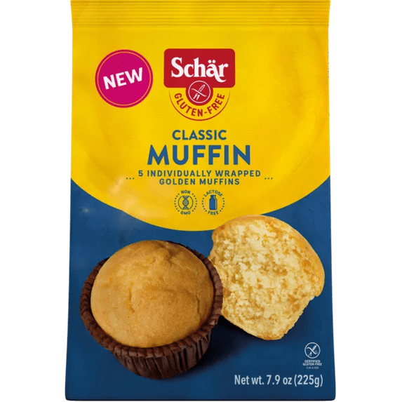Schar Classic Gluten-Free Individually Wrapped Golden Muffins, 5-Piece