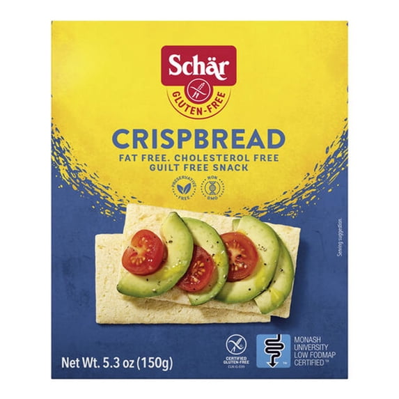 Schar - Crispbread - YYF14 Certified Gluten Free - No GMO's, Lactose, Fat, Cholesterol, Wheat or Preservatives - (5.3 oz)