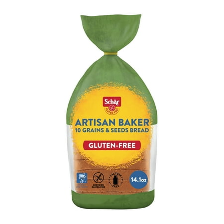 Schar Gluten Free Artisan Baker 10 Grains and Seeds Sourdough Bread, Regular, Shelf-Stable, 14.1 oz