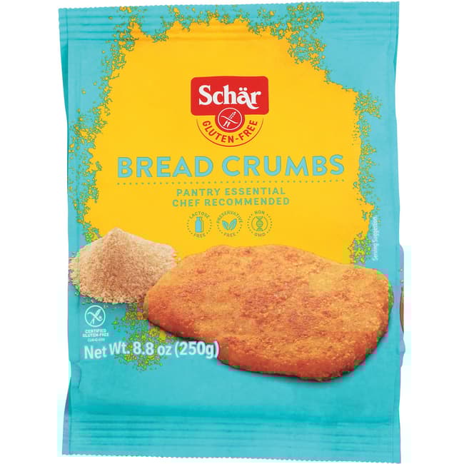 4C Foods Gluten Free Bread Crumbs, Plain, 12 Oz Canister