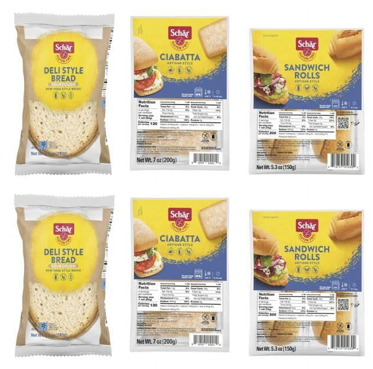 Schar Gluten Free Bread Variety Pack 2 Schar Deli Style Bread, 2