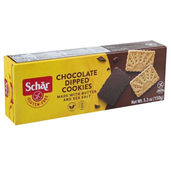 Schar Gluten Free Chocolate Dipped Cookie, 1103030302 (23053437)