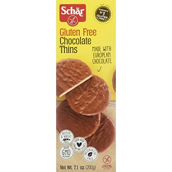 Schar Gluten Free Chocolate Thins, 7.1 oz., 12-Pack