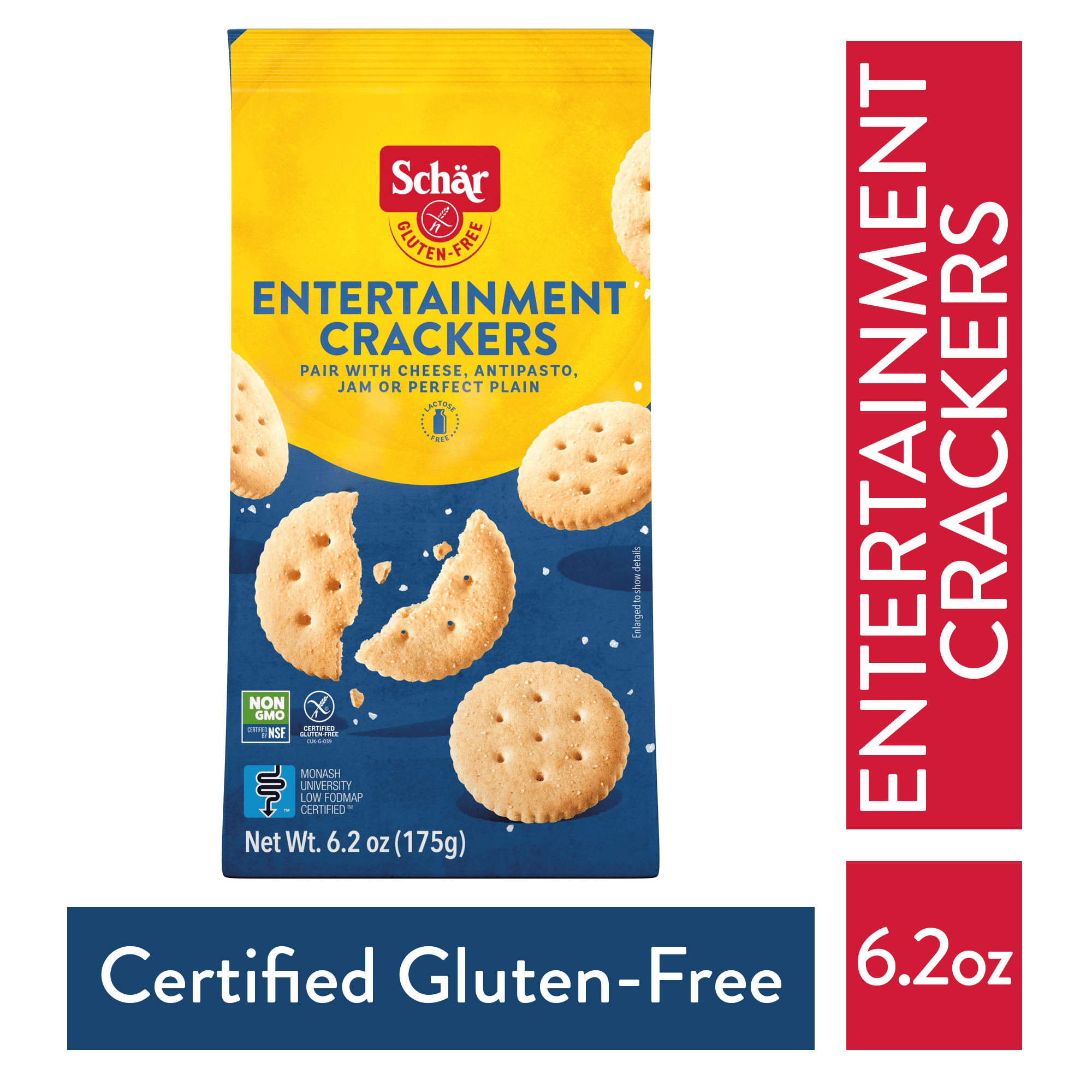 Schar Gluten-Free Entertainment Crackers with Rosemary and Sea Salt, 6. ...