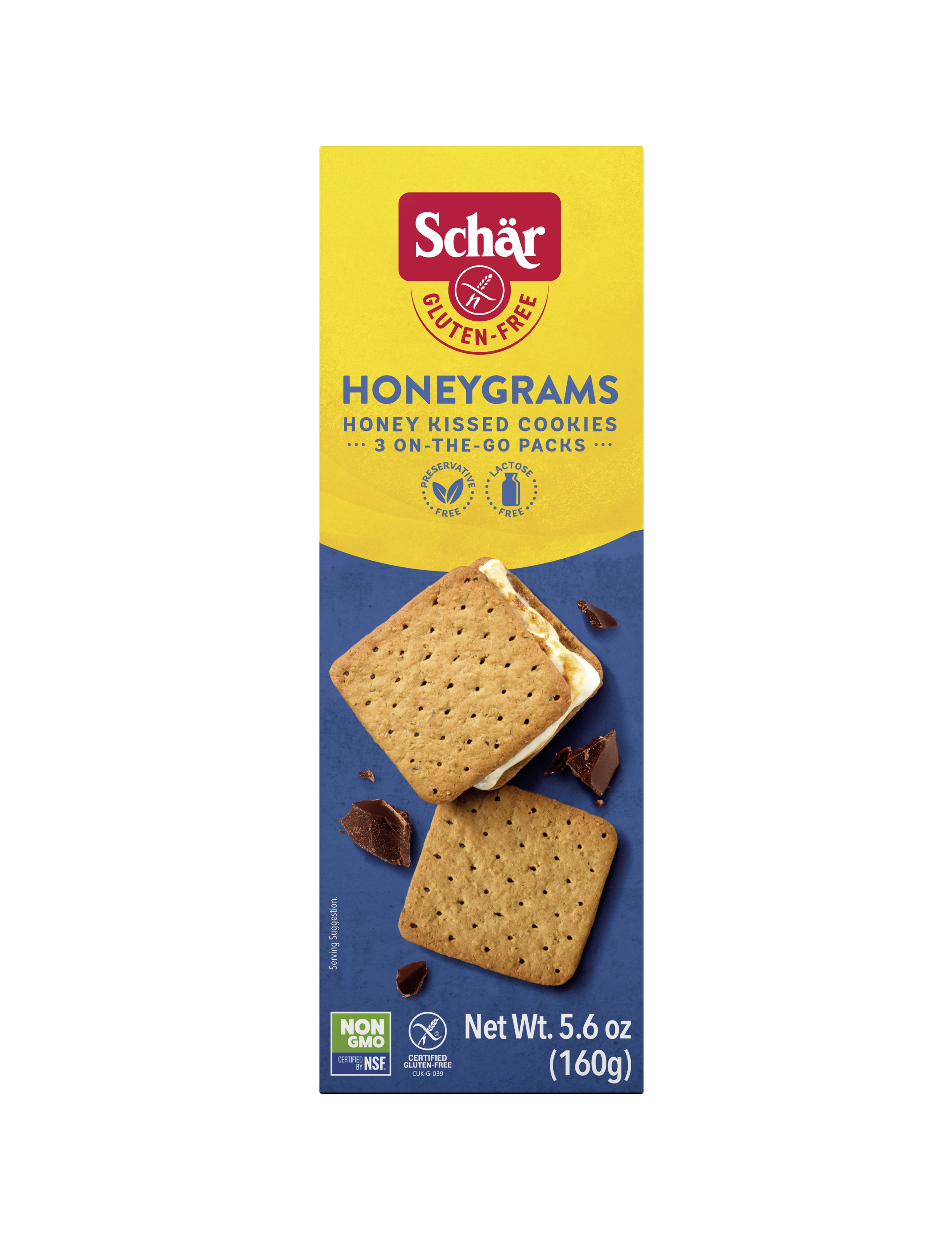 Schar Gluten Free Honeygrams, Honey Cookies, 5.6 oz, 3 Count