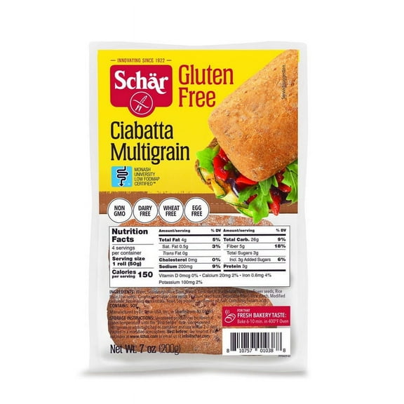 Schar Gluten Free Multigrain Ciabatta, 0.44 lb - Case of 5