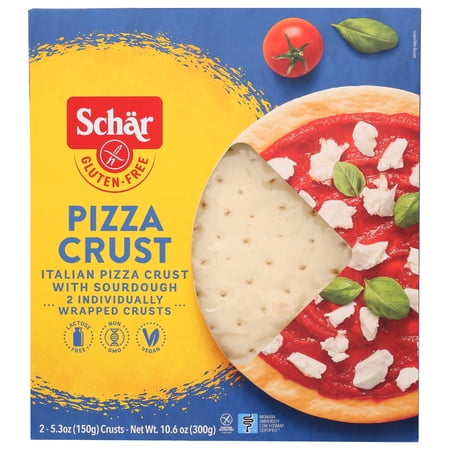 Schar Gluten Free Pizza Crust, 10.6 oz - 2 Shelf Stable Pie Crusts per Box (6 Boxes per Pack)