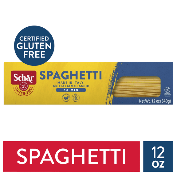 Schar Spaghetti Pasta, Gluten Free Pasta Noodles, 12 oz, Pack of 5