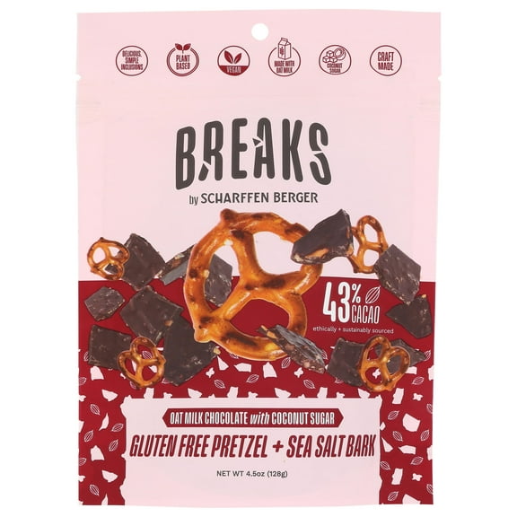 Scharffen Berger Chocolate Bark Milk Pretzel Salt 4.5 oz (Pack Of 8)