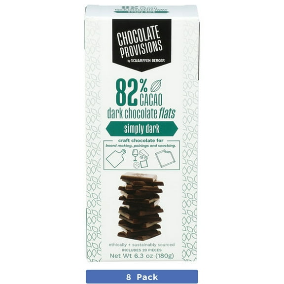 Scharffen Berger Chocolate Flats 82% 6.3 oz (Pack Of 8)