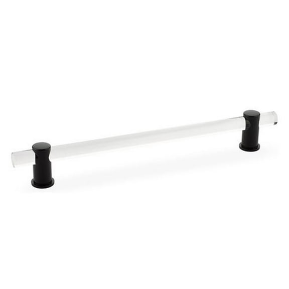 Schaub 408-MB Lumiere Collection 8" cc Pull, Adjustable Clear Acrylic - Matte Black