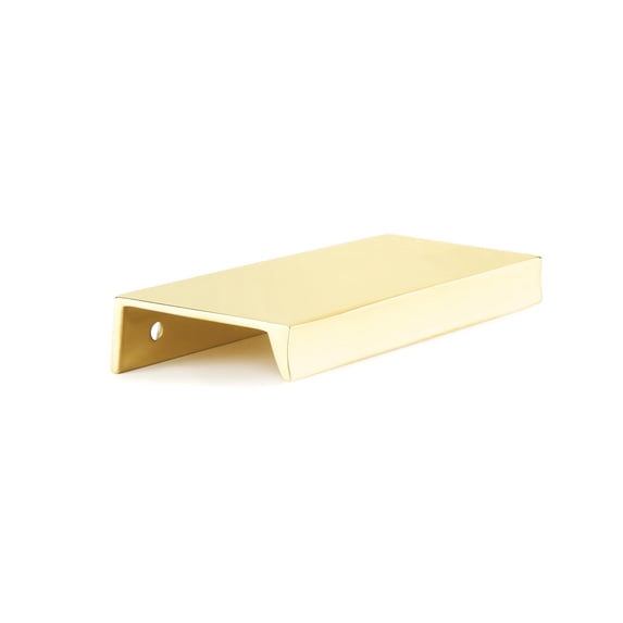 Schaub And Company 10011-UNBR Sabre 4" Center To Center Solid Brass Finger Cabinet Edge