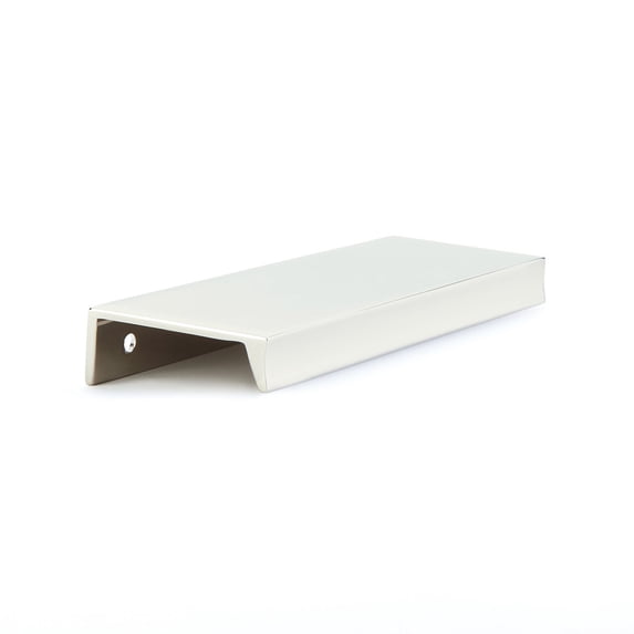 Schaub And Company 10012-PN Sabre 5" Center To Center Solid Brass Finger Cabinet Edge Pull