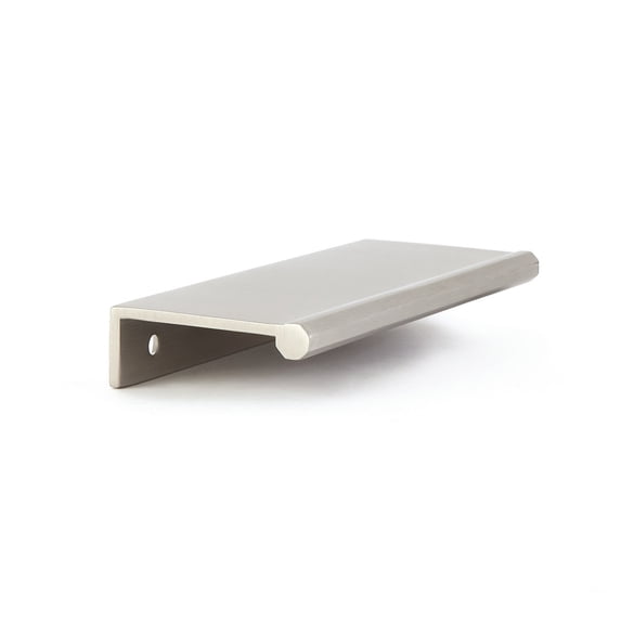Schaub And Company 10021-BN Baker 4" Center To Center Solid Brass 5-1/4" Long Finger Tab
