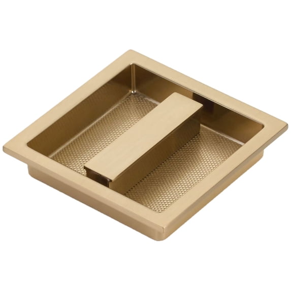 Schaub And Company 1207-SSB Modo 3-7/8" Square Recessed Flush Diamond Knurled Sliding